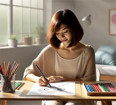 絵を描いているイメージ