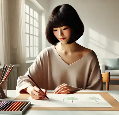 絵を描いているイメージ