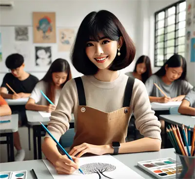 アートセラピーの授業のイメージ