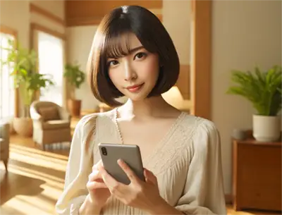 スマホを見ているイメージ