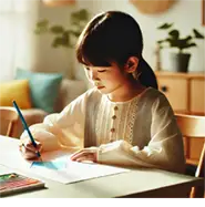 子どもが絵を描くイメージ